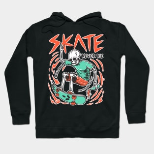 Extreme skater skull rider Hoodie